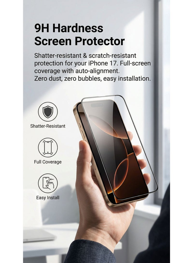 ThangCore iPhone 17 Auto-Align Tempered Glass Screen Protector - Image 5